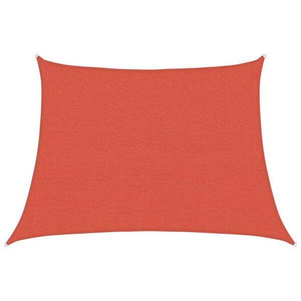 vidaXL terrakotta trap&eacute;z alak&uacute; HDPE napvitorla 160 g/m&sup2; 4/5x3 m