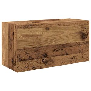 vidaXL antik fa sz&iacute;nű szerelt fa fali f&uuml;rdőszobaszekr&eacute;ny 60x25x30 cm