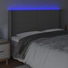vidaXL sz&uuml;rke műbőr LED-es fejt&aacute;mla 163x16x118/128 cm
