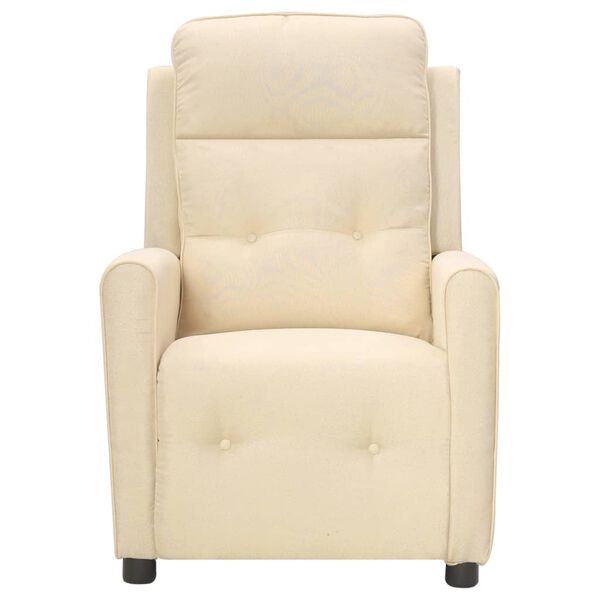 vidaXL krémszínű szövet elektromos masszázsfotel