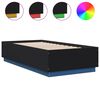 vidaXL fekete szerelt fa &aacute;gykeret LED-del 75x190 cm