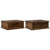 vidaXL &Eacute;jjeli asztal 2 db F&uuml;st&ouml;lt t&ouml;lgy 40 x 31 x 15 cm Szerelt Fa