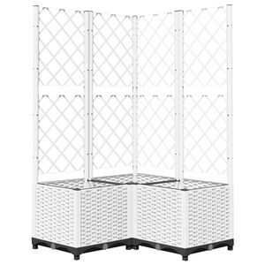 vidaXL feh&eacute;r polipropil&eacute;n r&aacute;csos kerti &uuml;ltetől&aacute;da 80 x 80 x 136 cm