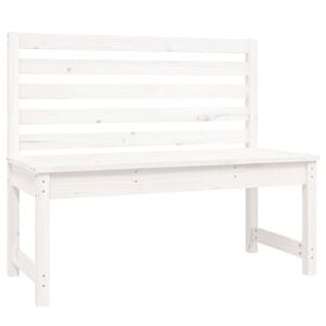 vidaXL feh&eacute;r t&ouml;m&ouml;r fenyőfa kerti pad 109 cm