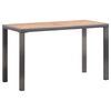 vidaXL antracitsz&uuml;rke &eacute;s barna ak&aacute;cfa kerti asztal 123 x 60 x 74 cm