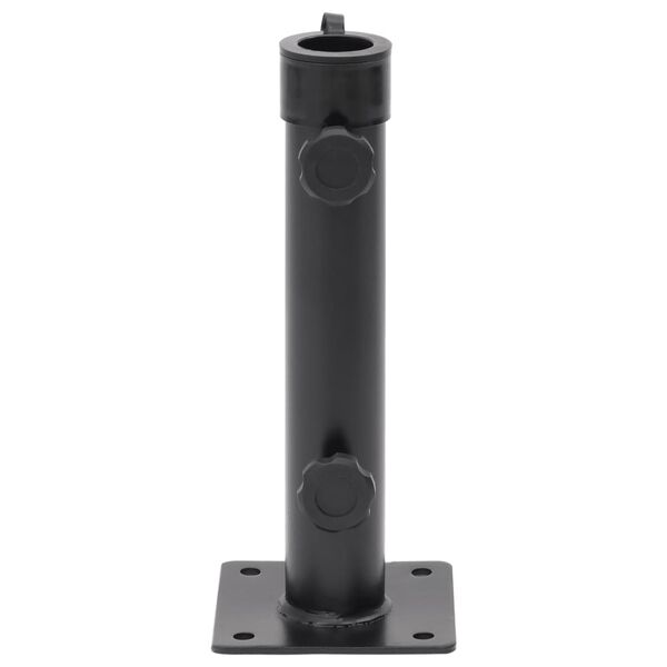 vidaXL matt fekete ac&eacute;l napernyőtalp r&uacute;dhoz &Oslash;38/48 mm
