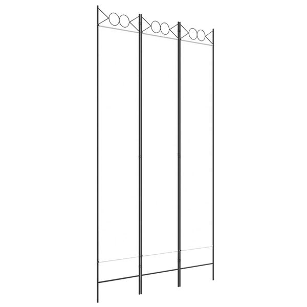 vidaXL 3-paneles feh&eacute;r sz&ouml;vetparav&aacute;n 120 x 220 cm