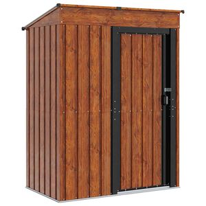 vidaXL Kertiszersz&aacute;mos h&aacute;zak Barna 137 x 81 x 180 cm F&eacute;m