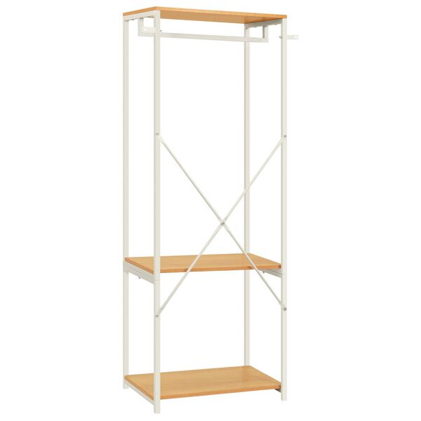 vidaXL fehér, tölgyszínű fém és forgácslap szekrény 60x40x167 cm