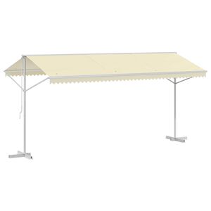 vidaXL kr&eacute;msz&iacute;nű szabadon &aacute;ll&oacute; napellenző 500 x 300 cm