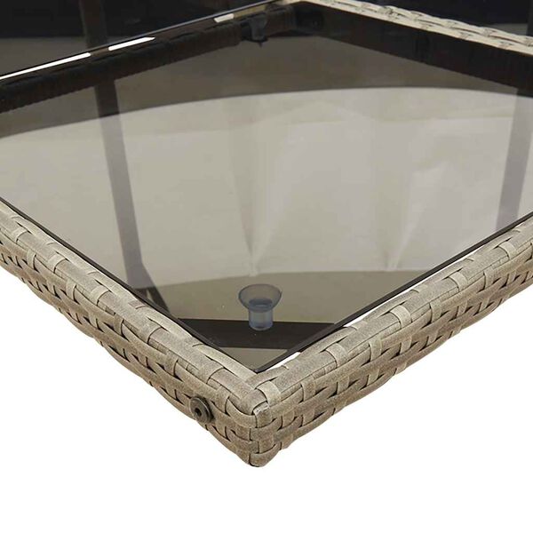 vidaXL 9 r&eacute;szes sz&uuml;rke polyrattan kerti &eacute;tkezőgarnit&uacute;ra p&aacute;rn&aacute;val