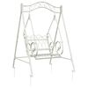 vidaXL Hinta Pad Ac&eacute;l 113 x 121,5 x 168 cm Antik feh&eacute;r