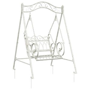 vidaXL Hinta Pad Ac&eacute;l 113 x 121,5 x 168 cm Antik feh&eacute;r