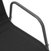 vidaXL 4 db fekete rakásolható acél és textilén kerti szék