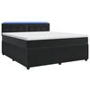 vidaXL Boxspring &aacute;gy matraccal fejt&aacute;ml&aacute;val Fekete 140 x 190 cm B&aacute;rsony