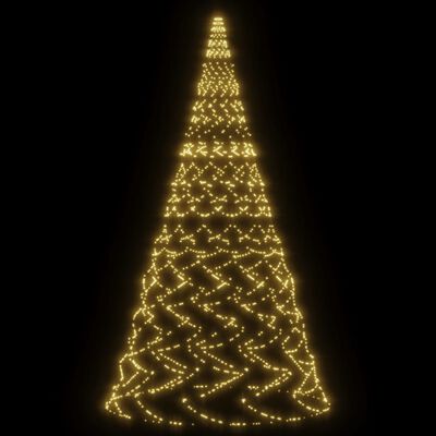 vidaXL karácsonyfa zászlórúdon 3000 meleg fehér LED-del 800 cm
