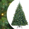 vidaXL Mű kar&aacute;csonyfa 300 LED-del &aacute;llv&aacute;nnyal Z&ouml;ld 240 cm PE &eacute;s PVC