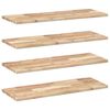 vidaXL 4 db kezeletlen t&ouml;m&ouml;r ak&aacute;cfa f&uuml;ggőpolc 80 x 30 x 2 cm