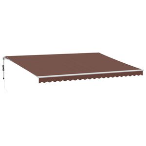 vidaXL barna automata kih&uacute;zhat&oacute; napellenző 500 x 350 cm