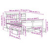 vidaXL tömör fenyőfa könyvespolcos ágy matrac nélkül 160 x 200 cm