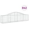 vidaXL 12 db &iacute;ves horganyzott vas gabion kos&aacute;r 200x30x40/60 cm