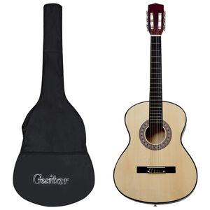 vidaXL 4/4-es klasszikus git&aacute;r kezdőknek tokkal 39"