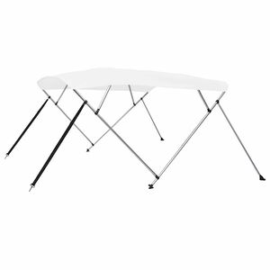 vidaXL feh&eacute;r n&eacute;gy&aacute;g&uacute; bimini tető 243 x 180 x 137 cm