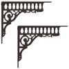 vidaXL Fal polc tart&oacute;k 2 db Antik Barna 27.5 x 23 x 4 cm Ac&eacute;l