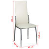 vidaXL 4 db fehér műbőr étkezőszék