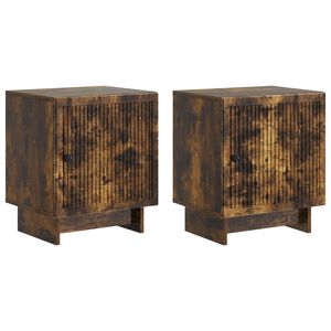 vidaXL &Eacute;jjeliszekr&eacute;ny 2 db F&uuml;st&ouml;s T&ouml;lgy 43 x 34,5 x 50 cm Szerelt Fa