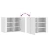 vidaXL fehér szerelt fa faliszekrény 75 x 35 x 60 cm