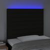vidaXL fekete szövet LED-es fejtámla 80x5x118/128 cm