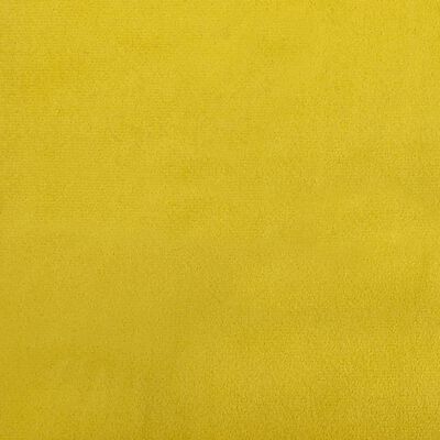 vidaXL sárga bársonypad 108x79x79 cm