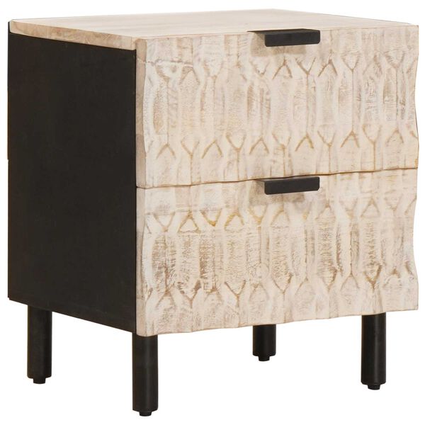 vidaXL &Eacute;jjeliszekr&eacute;ny 2 pcs Feh&eacute;r 40 x 33 x 46 cm T&ouml;m&ouml;r Mang&oacute;f&aacute;t