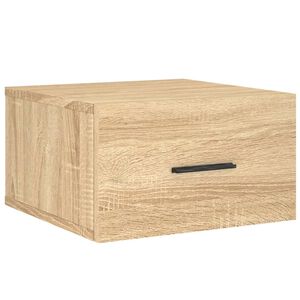 vidaXL sonoma t&ouml;lgy sz&iacute;nű falra szerelhető &eacute;jjeliszekr&eacute;ny 35x35x20 cm