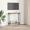 vidaXL Konzolasztal polcokkal &Ouml;reg fa 75 x 22,5 x 75 cm Faanyag