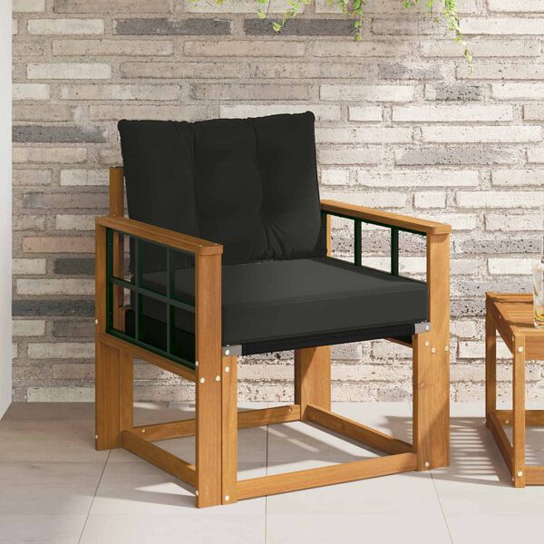 vidaXL 2 Darab K&uuml;lt&eacute;ri kanap&eacute; szett T&ouml;m&ouml;r ak&aacute;cfa &eacute;s textil&eacute;n