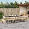vidaXL 17 r&eacute;szes b&eacute;zs polyrattan kerti &eacute;tkezőgarnit&uacute;ra p&aacute;rn&aacute;kkal