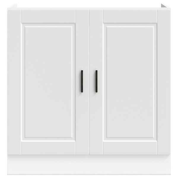 vidaXL mosdóaljzatos szekrény "Porto" Fehér 80x46x81,5 cm Műanyag fa