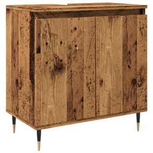 vidaXL antik fa sz&iacute;nű szerelt fa f&uuml;rdőszobaszekr&eacute;ny 58 x 33 x 60 cm