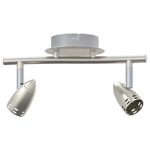 vidaXL Mennyezeti spotl&aacute;mpa f&eacute;nysz&oacute;r&oacute;kkal Nikkel 27 x 10 x 12 cm F&eacute;m