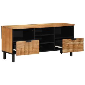 vidaXL TV szekr&eacute;ny fi&oacute;kkal Barna 100 x 33,5 x 46 cm T&ouml;m&ouml;r Mang&oacute;f&aacute;t