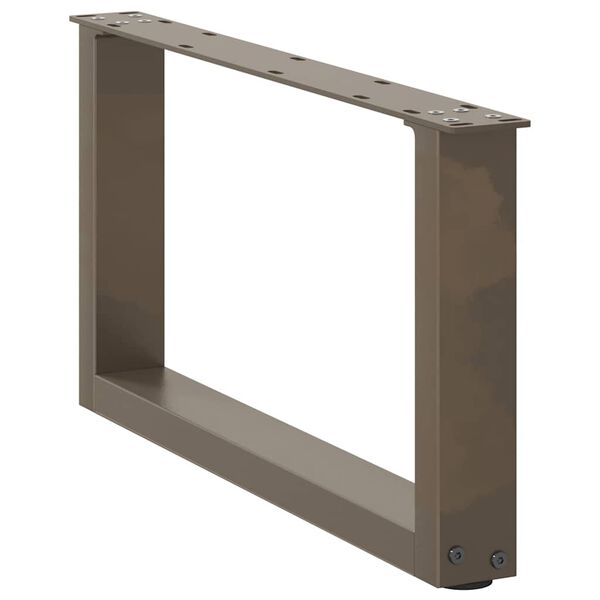 vidaXL 2 db U alak&uacute; nat&uacute;r ac&eacute;l doh&aacute;nyz&oacute;asztal l&aacute;b 70x(30-31) cm