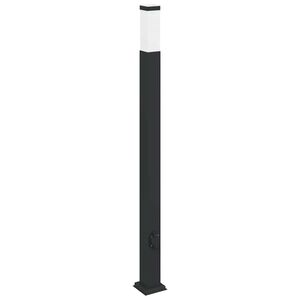 vidaXL oszlopl&aacute;mpa konnektorral 110 cm fekete IP44