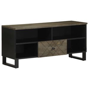 vidaXL fekete t&ouml;m&ouml;r mang&oacute;fa TV-szekr&eacute;ny 100 x 33 x 46 cm