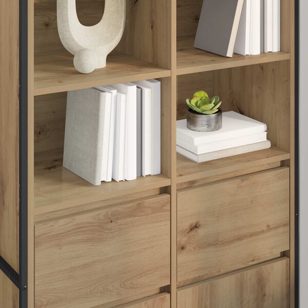 vidaXL Sz&eacute;f fi&oacute;kkal 2 pcs Műv&eacute;szi t&ouml;lgy 81 x 36 x 150.5 cm Faanyag