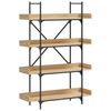 vidaXL 4-szintes sonoma t&ouml;lgy szerelt fa k&ouml;nyvespolc 100x33x145,5 cm