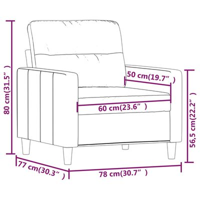 vidaXL bordó szövet kanapéfotel 60 cm
