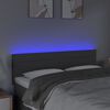 vidaXL sötétszürke szövet LED-es fejtámla 144x5x78/88 cm