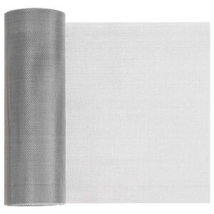 vidaXL H&aacute;l&oacute;s K&eacute;pernyő 20 x 500 cm 30 Mesh Rozsdamentes ac&eacute;l 201 Ez&uuml;st